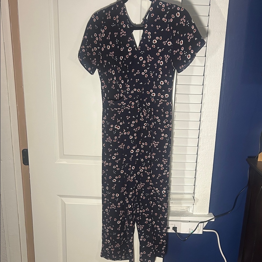 Floral Navy Jumpsuit